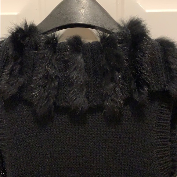 Black sweater full length sweater coat - Picture 4 of 5